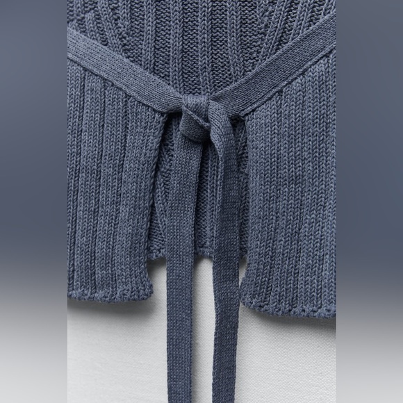 ZARA OPEN BACK KNIT TOP - Picture 8 of 8